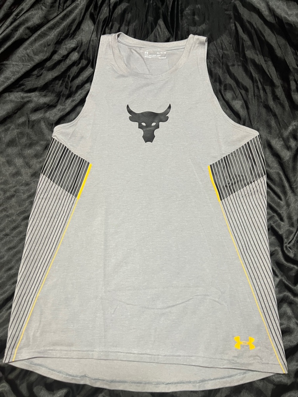 Under Armour Gray Performance Tank with Yellow Trim